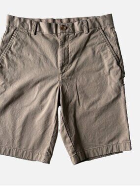 Vineyard Vines Boys Khaki Chino Shorts Size 14 Tan Stretch Uniform Preppy